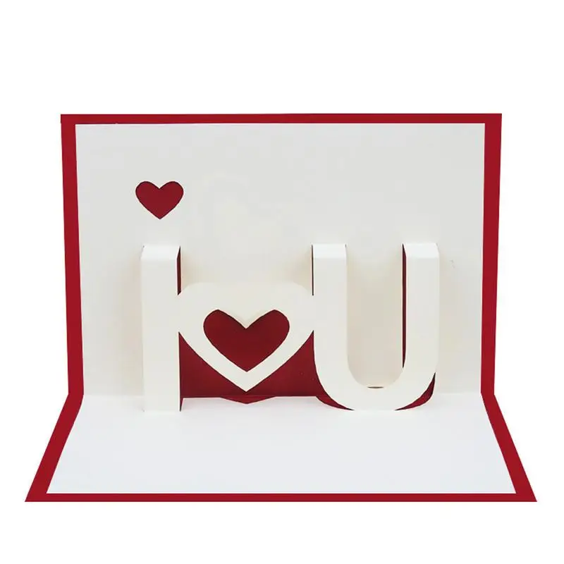  3D I LOVE YOU Pop Up Greeting Cards Happy Birthday Lover Valentines Anniversary - 32949831453