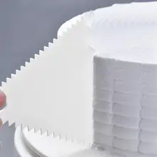 Крем Гладкий неровный зуб край лопатка для торта Скребок для теста инструмент для выпечки кондитерских изделий маслорезы инструменты для украшения торта помадка