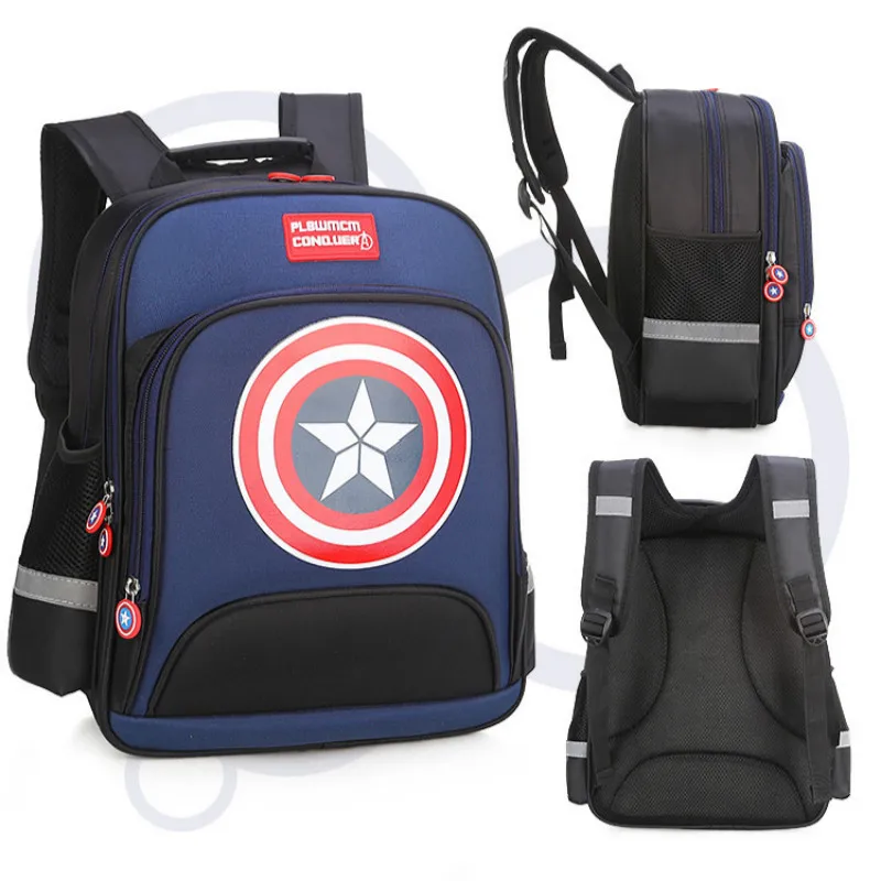 

Schoolbag, primary school boy, girl, 6-12 years old, ridged waterproof child backpack, burden reduction bag