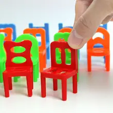 18 шт./компл. мульти-Цвет Пластик баланс игрушки развивающие игры балансировки Обучающие игрушки стулья с возможностью установки на другой для детей настольные игры, игрушки