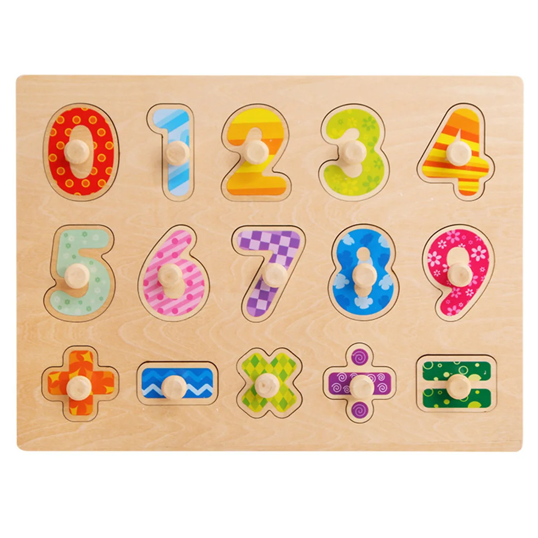 Деревянные игрушки montessori головоломки/рукой захватите Board Набор образовательных