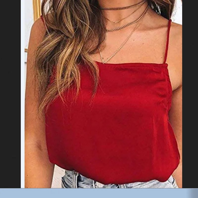 

2019 Hot New Sexy Womens Solid Color Regular Tops Camis Vest