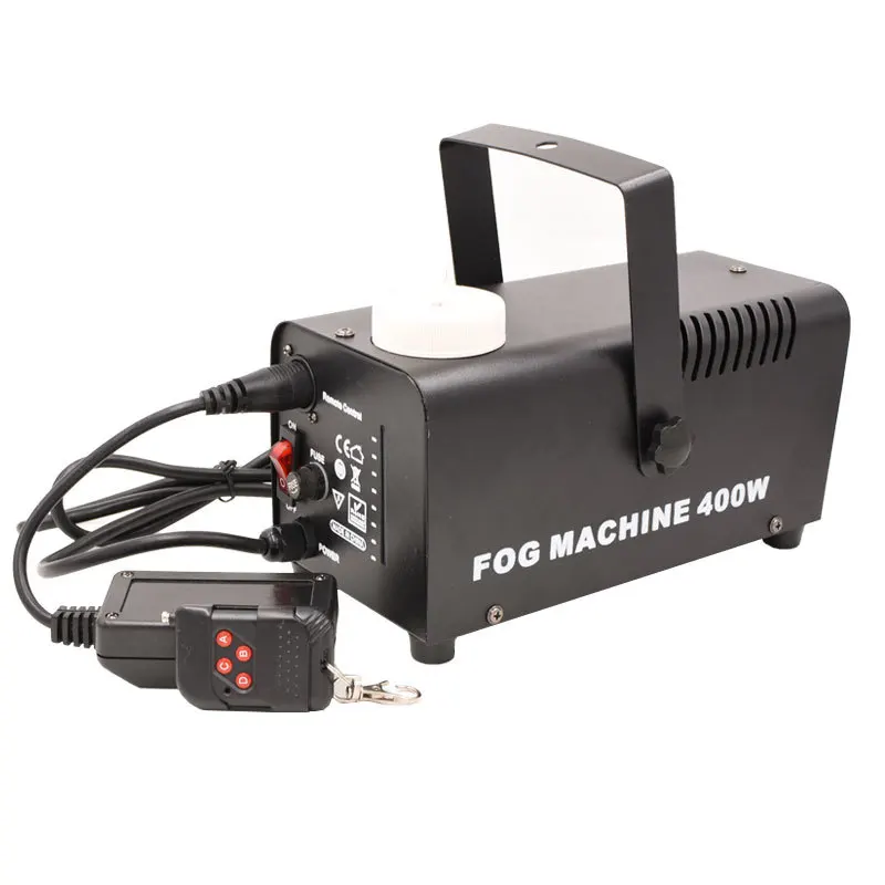 

Mini Smoke Fog Machine for Wedding Party Music Center Stage Equipment with Wireless Remote Control 400 Watts
