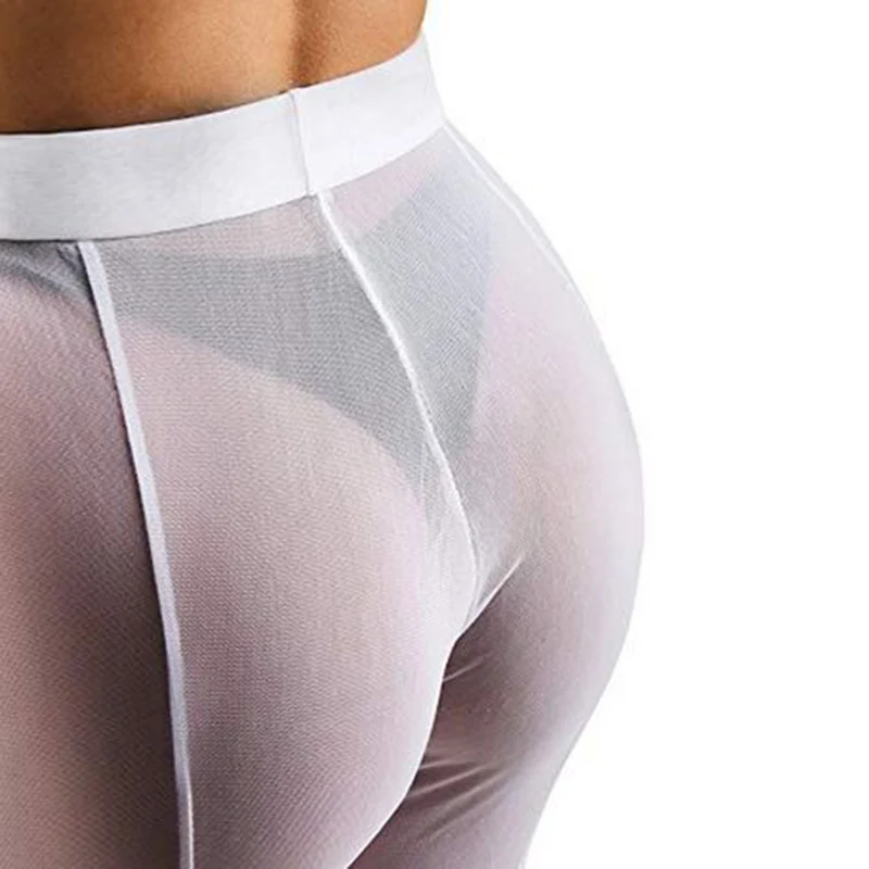 Сексуальные женские штаны для фитнеса, обтягивающие леггинсы, прозрачное белье, однотонные леггинсы с высокой талией