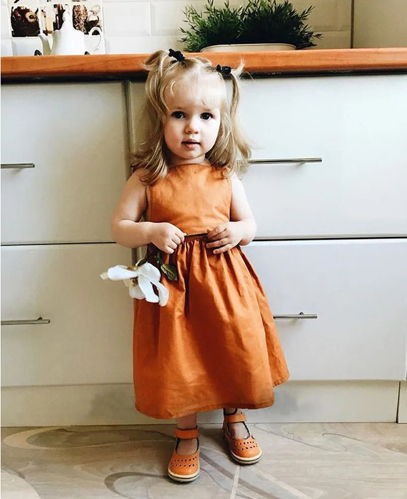 

Ruffled Sleeve Bowknot Backless Dress For Toddler Girl Summer Clothing