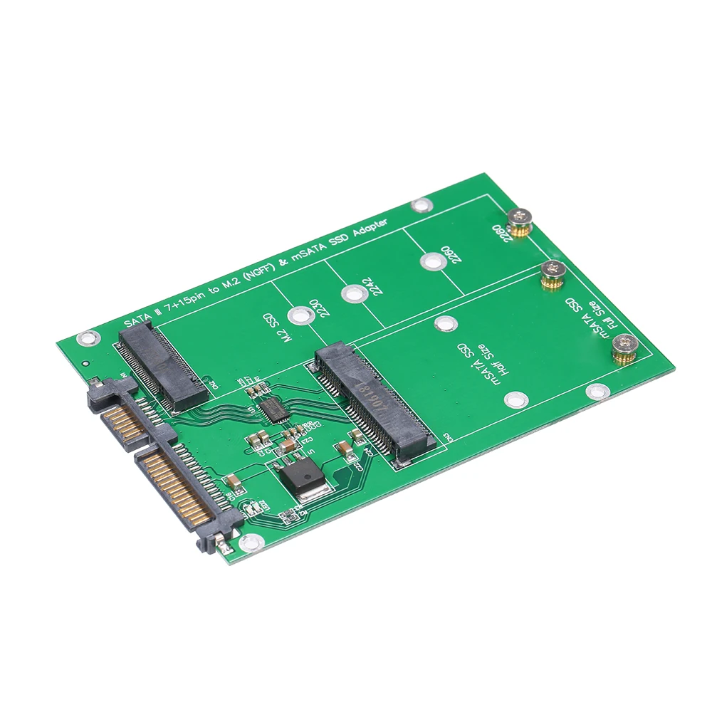 Адаптер M.2 NGFF в SATA карта MSATA SSD к III конвертер с поддержкой 2230 2242 2260 2280|Компьютерные
