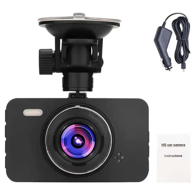 

V41B Driving Recorder 1080P DVR Dashboard Camera Full HD 3 Inch LCD Screen 170Wide Angle WDR G Sensor Cyclic Recording Motion De