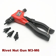 Заклепочный пистолет M3 M4 M5 M6 ручной Клепальщик ручные заклепки пистолет ручка винтовой пистолет клепальные инструменты M3-M6
