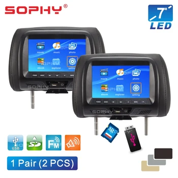 

Factory direct sales 7 inches Car Headrest LED monitor AV USB SD MP4 MP5 FM Pillow Monitor Rear Seat Entertainment SH7048-P5