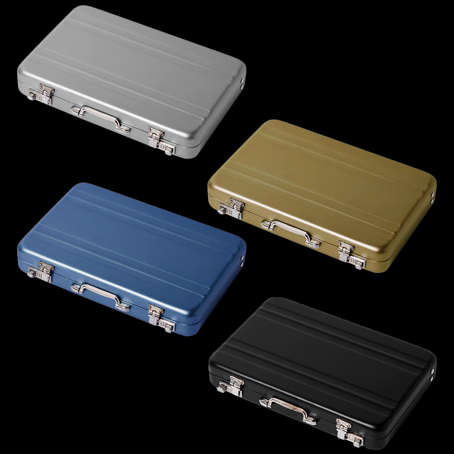 

Behogar Mini Code Case Style Aluminum Card Holder Case Box Organiser for Business Name ID Credit Gift Card