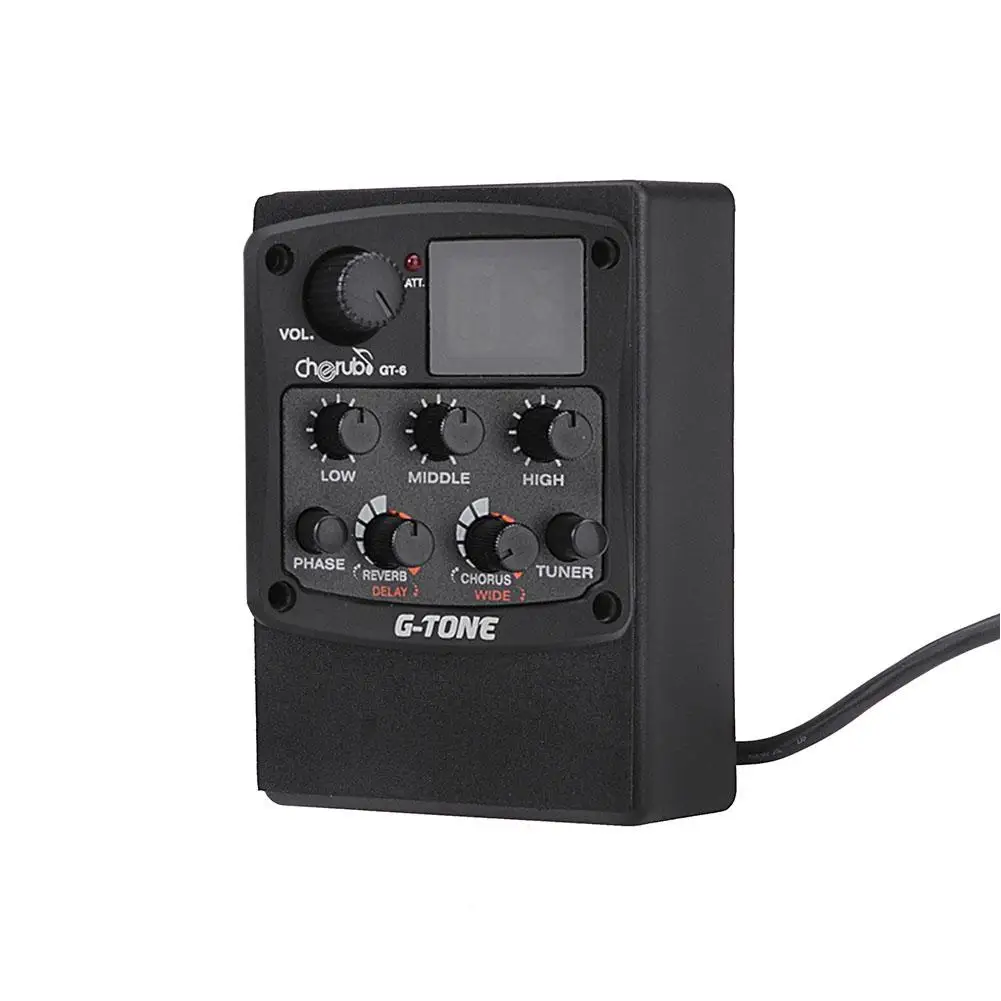 Акустическая гитара Cherub Preamp Piezo Pickup 3 полосный эквалайзер Эквалайзер ЖК тюнер с