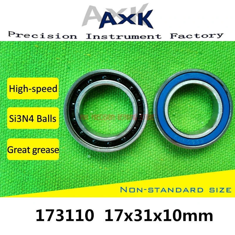 

173110 Hybrid Ceramic Bearing 17x31x10mm Abec-1 (1 Pc) Bicycle Hub Brackets Spares 173110rs Si3n4 Ball Bearings 173110-2rs