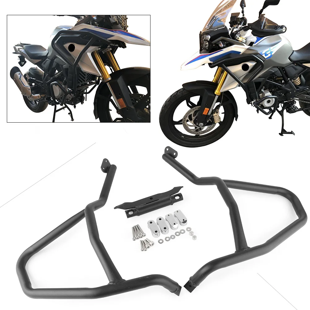 

Motorbike Bumper Upper Highway Crash Bar Extensions Engine Guard Protector For BMW G310R 2018 & G310GS 2017-2018 Black