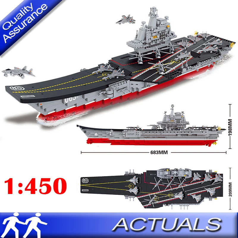 

Sluban 0399 Compatible with Lego Technic Aircraft Carrier Liaoning Plane Aircraft Building Blocks 1:450 Simulation Model Bricks