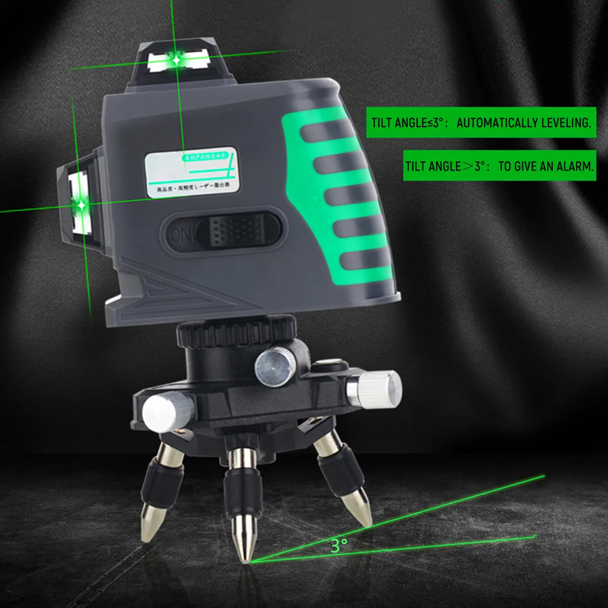 

12 lines lithium battery green laser level 360 Vertical And Horizontal Self-leveling Cross Line 3D Laser Level