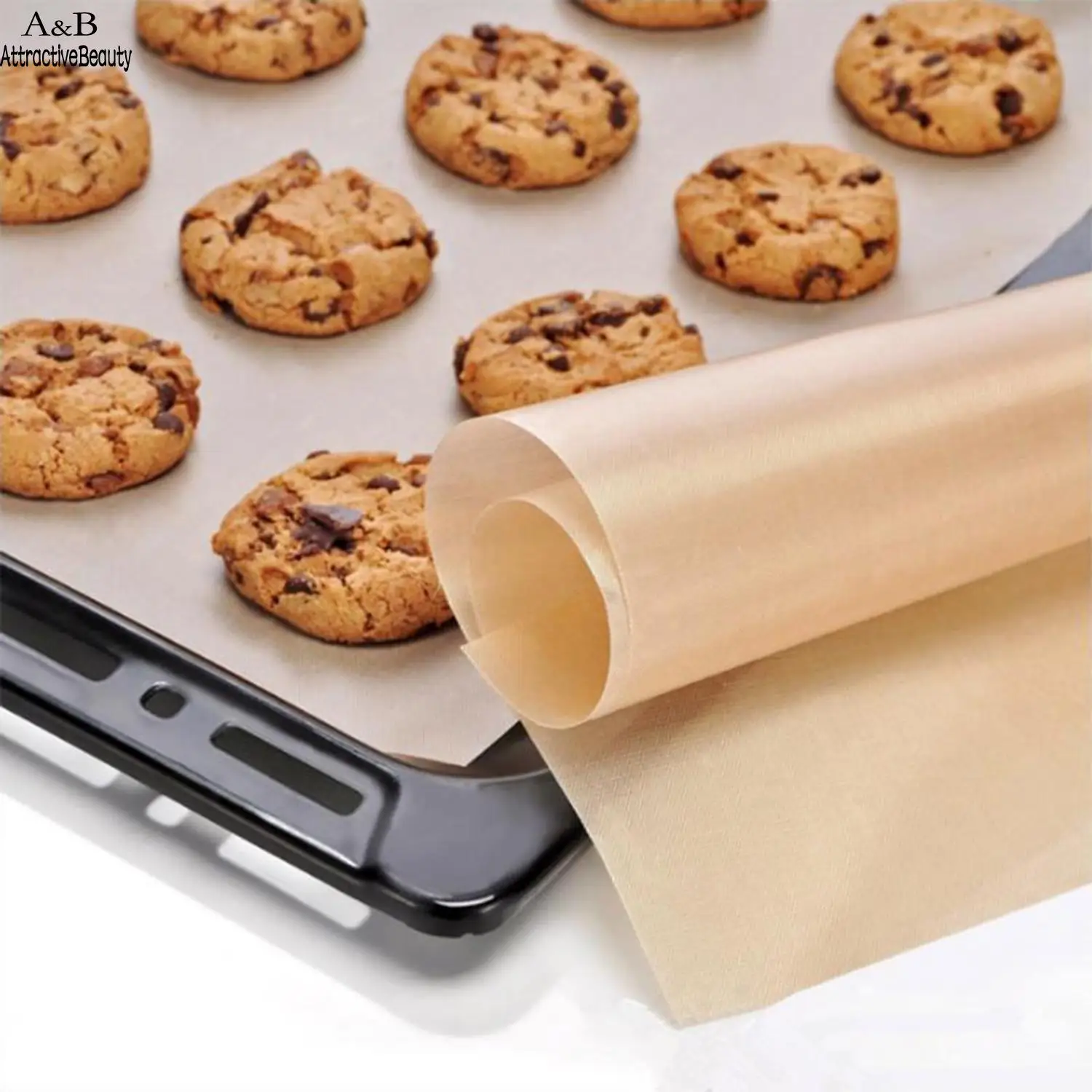 

mm 0 01inch High Teflon Tarpaulin 0 Cake Baking Brown Mat Temperature Resistant Sheet Tool Oven 2
