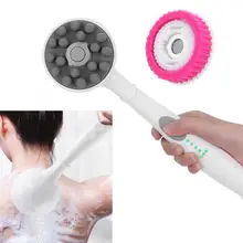 Электрическая щетка для ванны, душа, водонепроницаемая, длинная ручка, для чистки тела, Массажная щетка для спины, скраб, инструменты для лечения тела