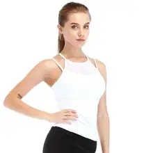 Женская Повседневная Лоскутная тонкая майка без рукавов для йоги спорта, спортивный жилет со сборкой бюстгальтера обычный всесезонный пуловер