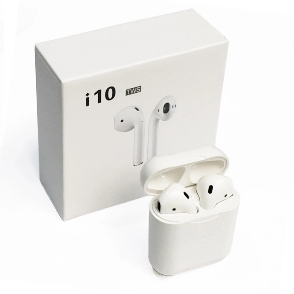 

i10 TWS Air Wireless Bluetooth Touch Operate Earphone Pods Earbuds Double Mini Headsets With Charging Box Mic Open to Link