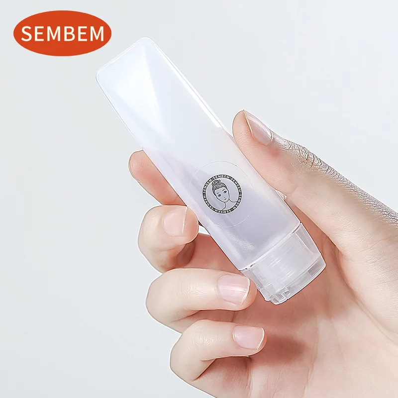 

SEMBEM 2pcs Empty Cosmetic Containers Travel Essential Oil Bottles Squeezable Tube Refillable Shampoo Bottle Plastic Jar 30g 50g