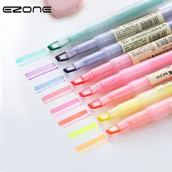 EZONE 1 шт. двухсторонние Highlightter ручки для детей живопись граффити Цветная маркировка ручки с флуоресцентными чернилами ObliqueTip школьные
