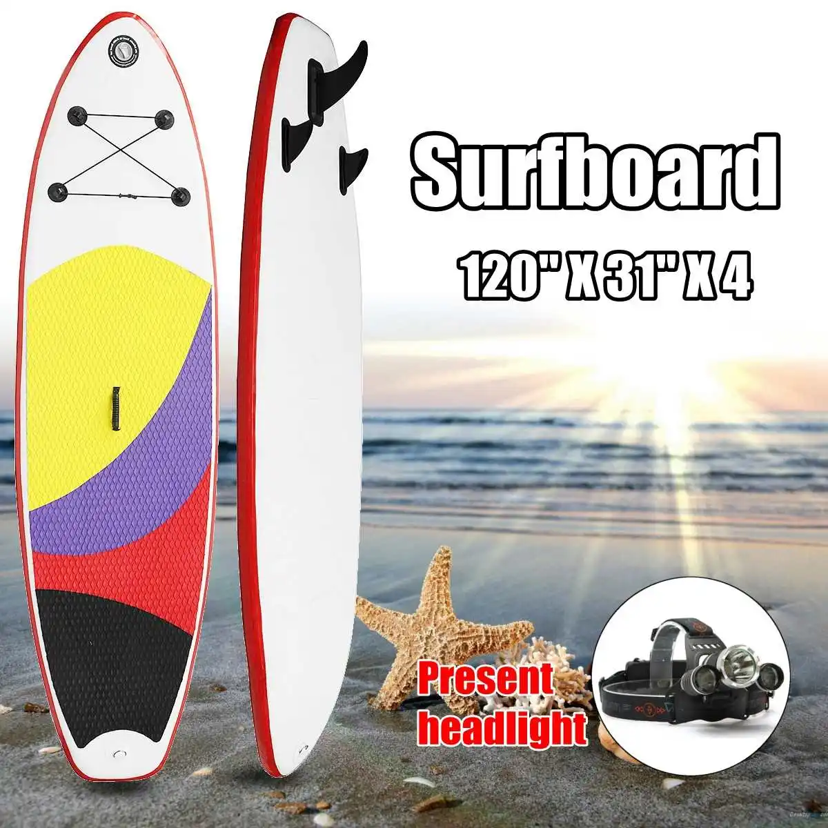 

Inflatable Stand Up Paddle Board Sup-Board Surfboard Kayak Surf set 300cm x 76cm x 10cm with Backpack,leash,pump,waterproof bag