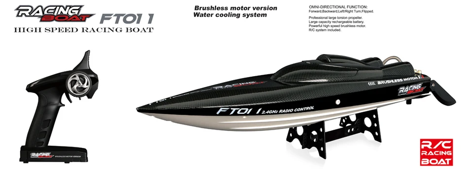 New Fei Lun FT011 2.4G Racing RC Boat High Speed Brushless Motor Water Cooling System 4Channels Speedboat Christmas Gift