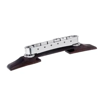 

Chrome Guitar Bridge Roller Saddle Metal Rosewood Adjustable