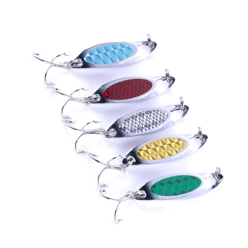 

5pcs/Set Shiny Metal Fishing Lure Slice Bright Color Baits Tackle Mackerel Lures