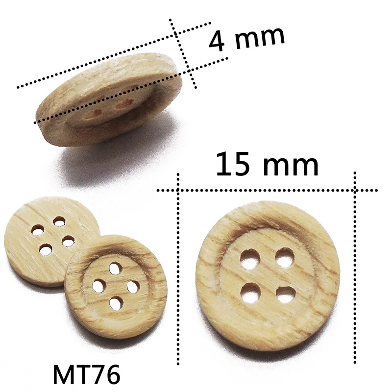 10 шт.-100 шт. деревянные пуговицы натурального цвета 15 мм для шитья поделки своими руками и Скрапбукинг для декора одежды 4 отверстия ZIEENE