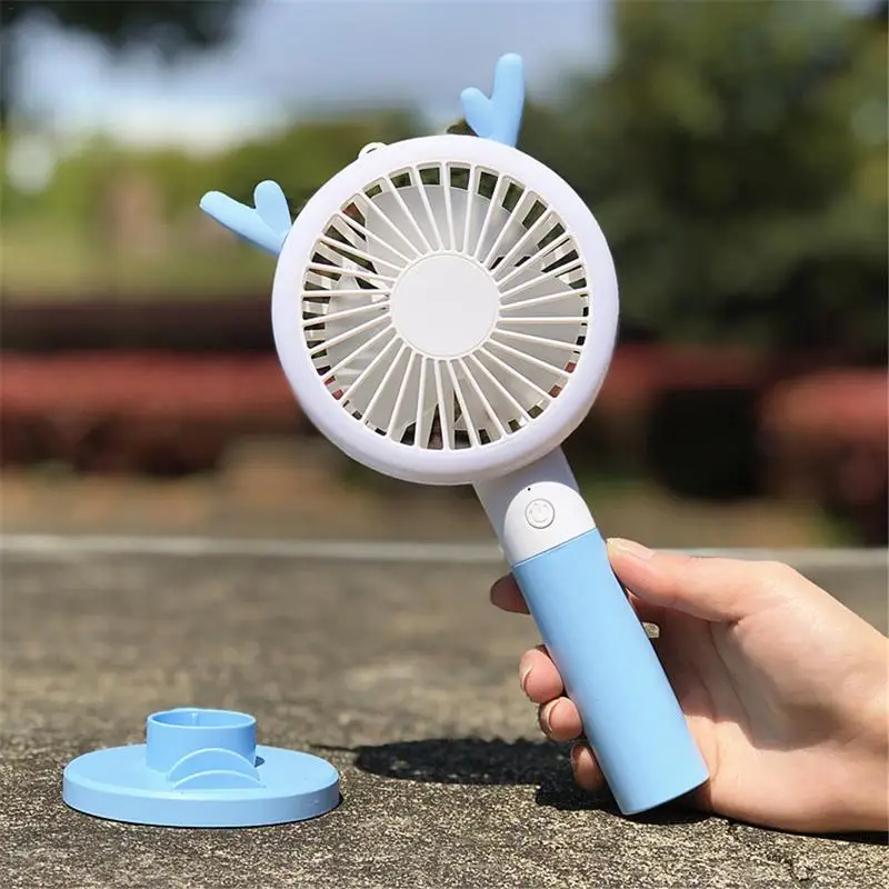 

1200mAh Handheld Portable Mini Fan 3 Gear USB Rechargeable Brushless Silent Small Desk Fan Outdoor Air Cooler With LED Lighting
