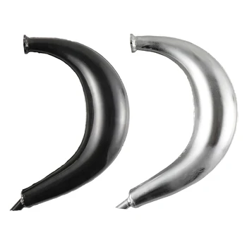 

40mm Big Half Moon Muffle Exhaust Pipe 80cc Motorized Motorised Bicycle Silver/Black