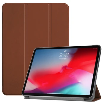 

For iPad Pro 11 2018 Case Flip Tri-Fold Stand PU Leather Folio Tablet Cover For iPad Pro 2018 11 inch Case Auto Smart Wake Sleep