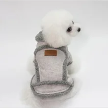 1 x New Nordic стиль pet зимняя одежда две ноги теплый толстый меховой воротник с кнопками пальто собаки Куртки для маленьких собак одежда