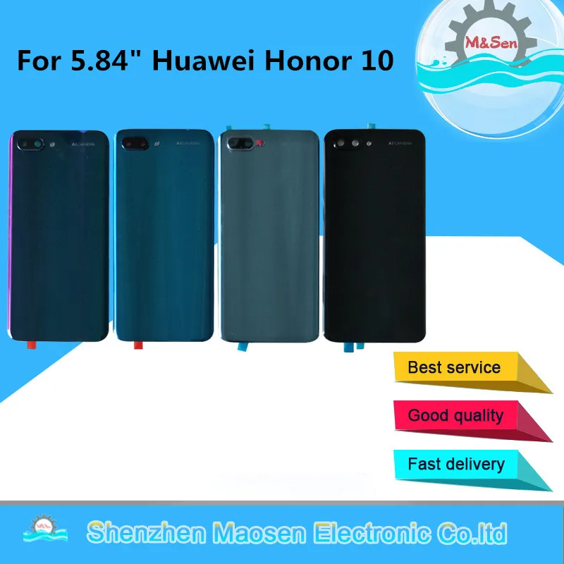 

Original M&Sen For 5.84" Huawei Honor 10 Back Battery Cover Case Housing For Huawei Honor 10 Rear Door Replacement Parts