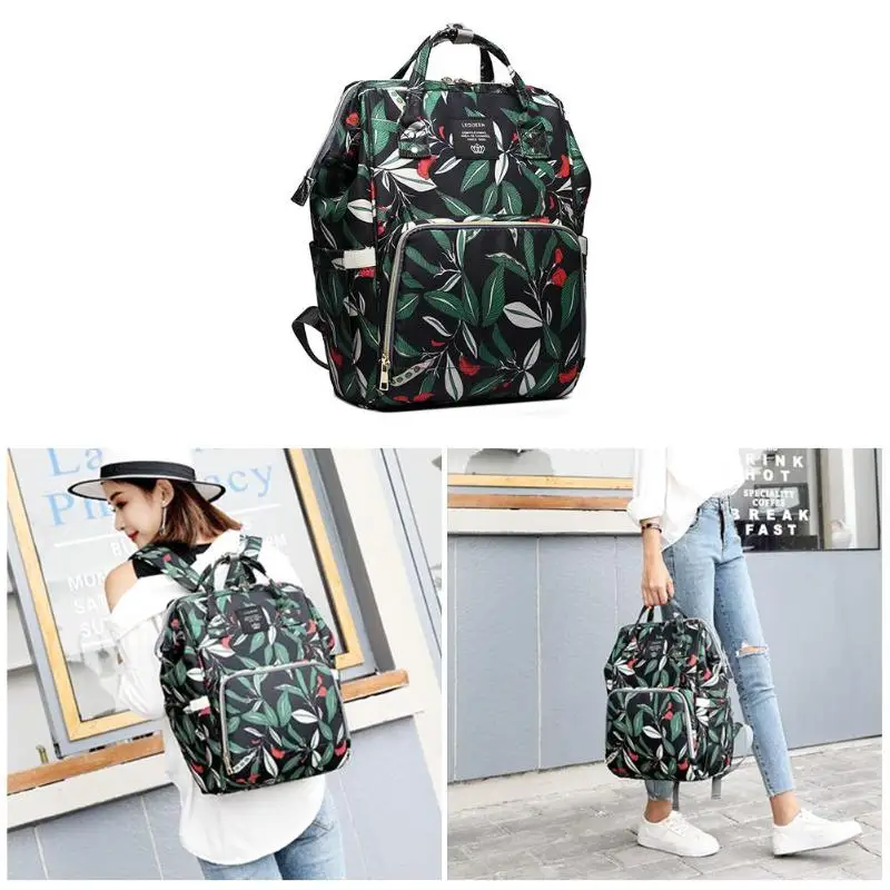 

Fashion Mummy Nappy Bags Leaves Print Maternity Bag Large Capacity Diaper Backpack Baby Bag Diaper Bags for Baby Care