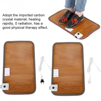 

Feet Warmer Heated Foot Mat Electric Foot Warmers Thermostat Warmer Office Winter Warm Heating Pad Switch Waterproof Heating Mat