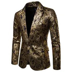Деловой блейзер для мужчин Тонкий Бизнес Куртки одной кнопки пиджак элегантные свадебные Мужской Блейзер Плюс разм