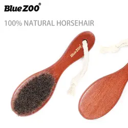 Многофункциональная 100% натуральная Конская щетка для бороды щетка для волос щетка для ванны с деревянной ручкой массажер для тела