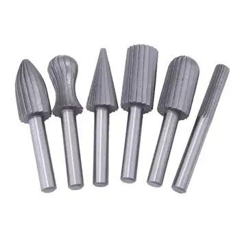 

6pcs Carbide Cutter Rotary Burr Set CNC Engraving Bit Rotary File Bur Burr