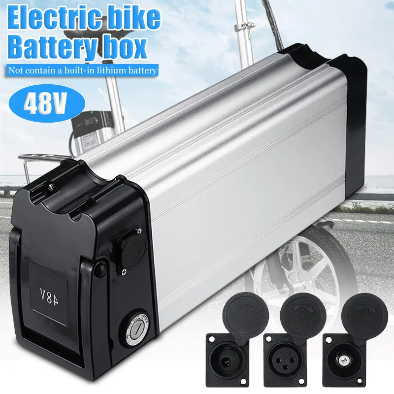 

48V Electric Car Bicycles Lithium Battery Box Folding Bicycle Sea Battery Battery Case Aluminum Alloy Shell 18650 Holder Cover