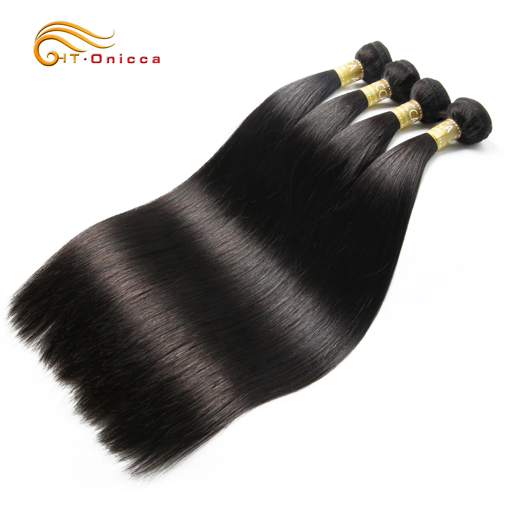 Straight Human Hair Bundles Brazilian Hair Weave Bundles 1/3/4 PCS Double Weft Non Remy Human Hair Extensions Natural Color Straight Human Hair Bundles Brazilian Hair Weave Bundles 1/3/4 PCS Double Weft Non Remy Human Hair Extensions Natural Color
