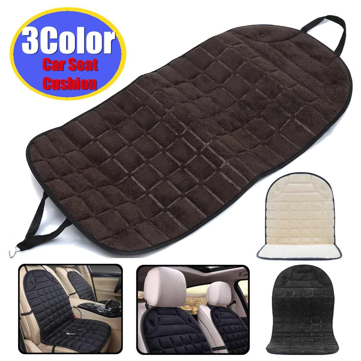 

Polyester Car Seat Cushion Cover Pad Chair Protector Warm Winter Automobiles Interior Accessories 3 Colors 96X48cm Universal