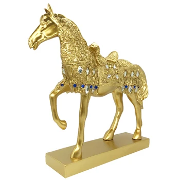 

Creative Gold And Silver Resin Horse Trotting Animal Decorative Sculpture Statue Miniature Horse Statue Home Office Decoration