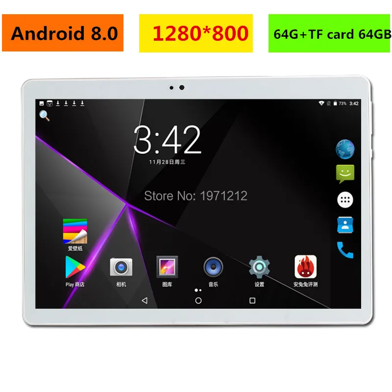 2019 New 10 inch tablet PC Octa Core 4GB RAM 128GB ROM Android 8.0 WiFi Bluetooth Dual SIM Cards 3G 4G LTE Tablets 10.1+Gifts