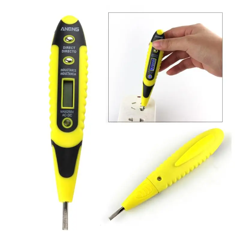

AC/DC 12-250V Digital Voltage Detector Sensor Tester Electrical Voltage Measure Volt Detector Electric Test Pen Meter Tester New
