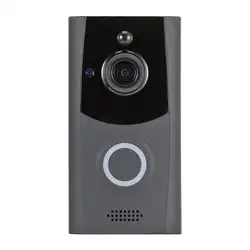 Smart Беспроводная Защита сети Wi-Fi дверные звонки визуальный домофон видео телефон двери серый для квартиры ИК-сигнализация беспроводной