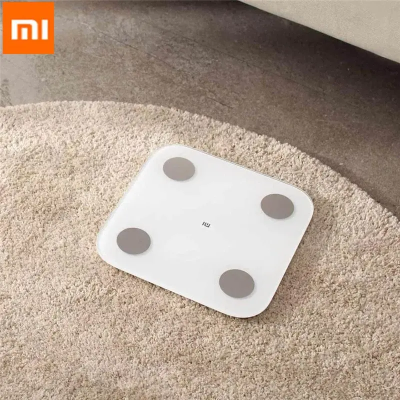 

XIAOMI Original Smart Body Scale 2-Hidden LED Display Body Composition APP Monitor Big Feet Pad 100g-150kg Range