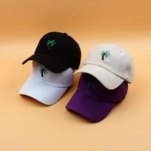 Новая вышитая изогнутая мужская шляпа с пальмами бейсбольная кепка Кокосовая бейсболка с деревьями кепка хип-хоп кепка регулируемая