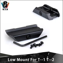 Тактический софтаир с низким креплением для T-1 T-2 Red Dot Picatinny Weaver 20 мм Rail